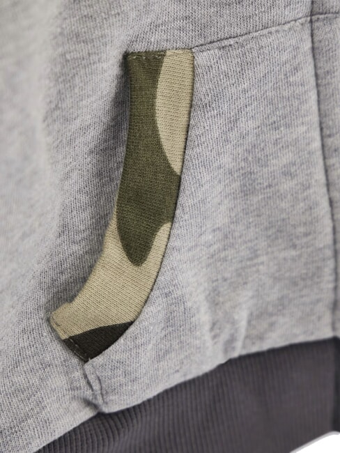 KIDS MINI ME Ensemble de surv&ecirc;tement avec capuche et pantalon combinaison de nuances de gris - Barboteuses et tenues pour b&eacute;b&eacute;