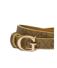 GUESS KIDS MINI ME Ceinture pour filles avec logo imprim&eacute; 4g aop beige blanc - Ceintures pour enfants - 2