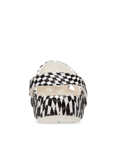 CLASSIC WARPED pantoufles unisexes &agrave; imprim&eacute; blanc noir - Chaussures unisexe