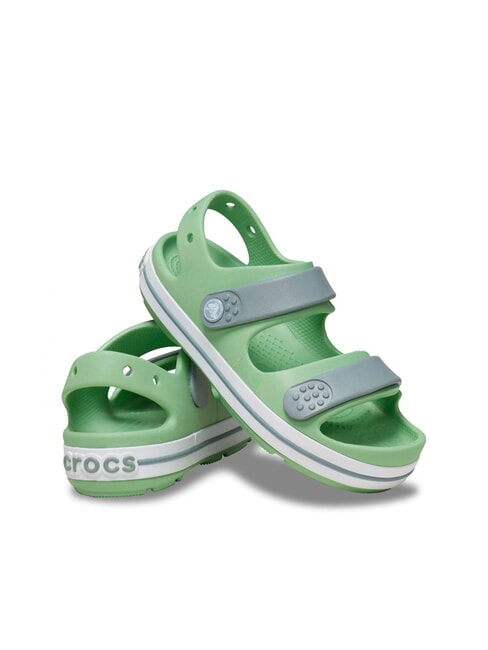 CROCBAND CRUISER KIDS Pantoufles-sandales pour enfants vert clair/vert poussi&eacute;reux - Chaussures de b&eacute;b&eacute;