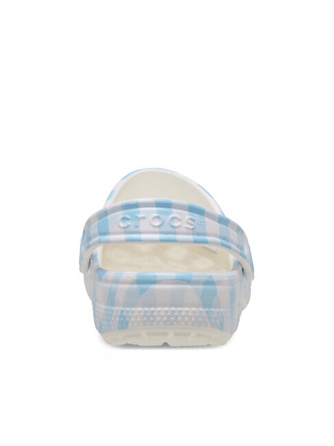 CLASSIC GINGHAM pantoufles sabot imprim&eacute;es pour femmes blanc/bleu - Chaussures Femme