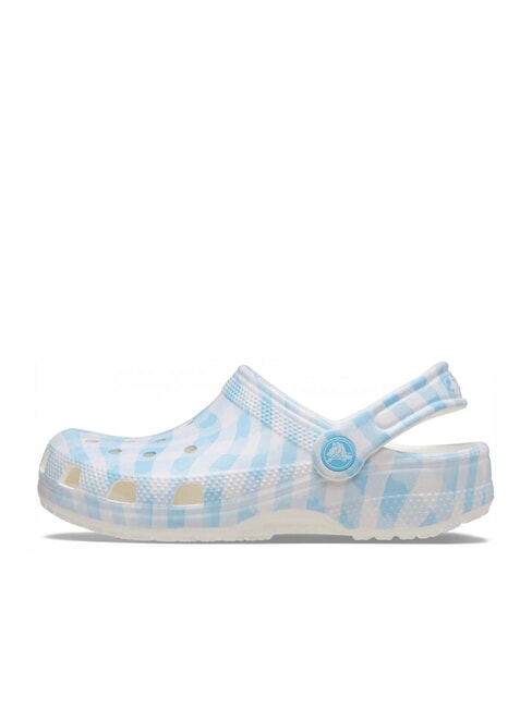 CLASSIC GINGHAM pantoufles sabot imprim&eacute;es pour femmes blanc/bleu - Chaussures Femme