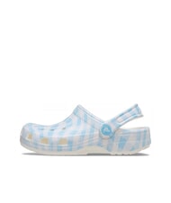 CROCS CLASSIC GINGHAM pantoufles sabot imprim&eacute;es pour femmes blanc/bleu - Chaussures Femme - 2