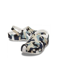 CROCS GEO CAMO pantoufles unisexes &agrave; imprim&eacute; blanc / multicolore - Chaussures unisexe - 6