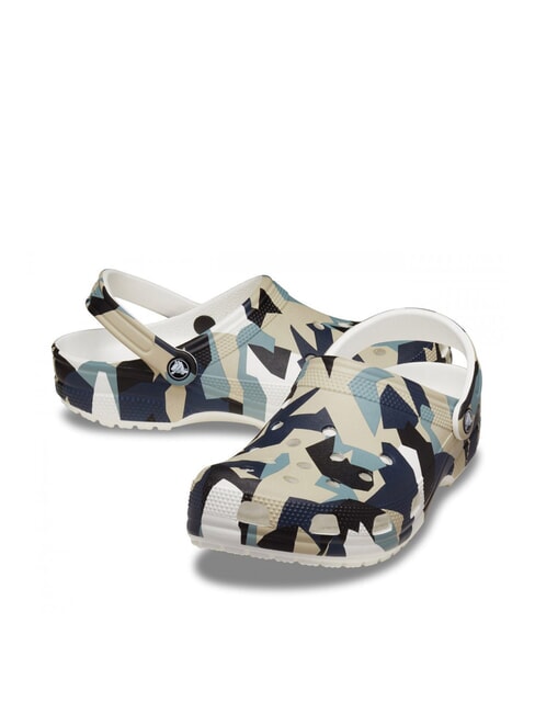 GEO CAMO pantoufles unisexes &agrave; imprim&eacute; blanc / multicolore - Chaussures unisexe