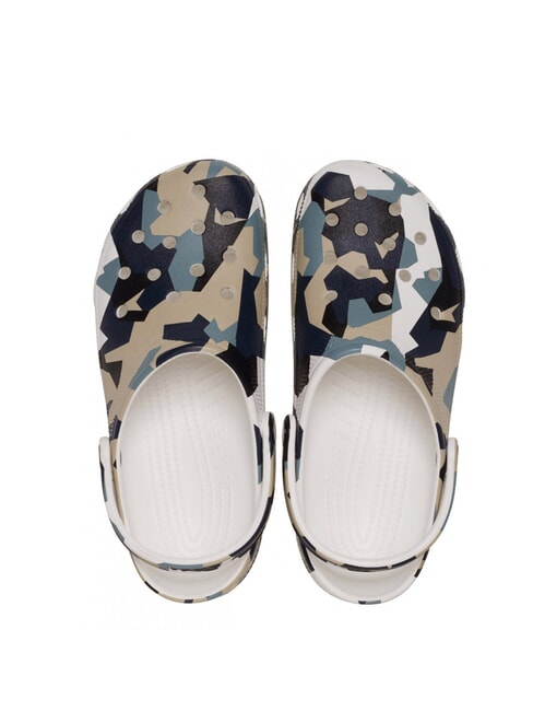 GEO CAMO pantoufles unisexes &agrave; imprim&eacute; blanc / multicolore - Chaussures unisexe