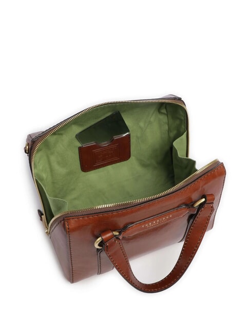 LAURA Sacoche en cuir avec bandouli&egrave;re MARRON - Sacs pour Femme