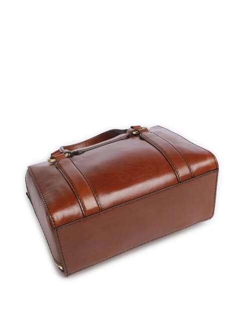 LAURA Sacoche en cuir avec bandouli&egrave;re MARRON - Sacs pour Femme