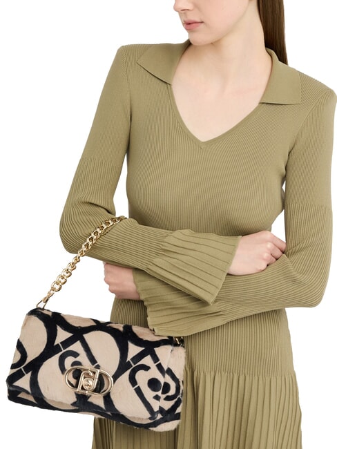 LAPUFFY sac bandouli&egrave;re neutre/noir - Sacs pour Femme