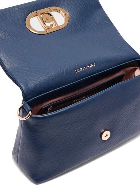 LAPUFFY Sac &agrave; bandouli&egrave;re avec poign&eacute;e en cha&icirc;ne robe bleue - Sacs pour Femme