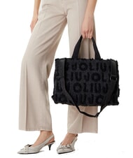 LIUJO WOOL Sac &agrave; main avec bandouli&egrave;re NOIR - Sacs pour Femme - 5