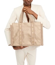 LIUJO ANIMALIER Grand sac de courses Naturel - Sacs pour Femme - 5