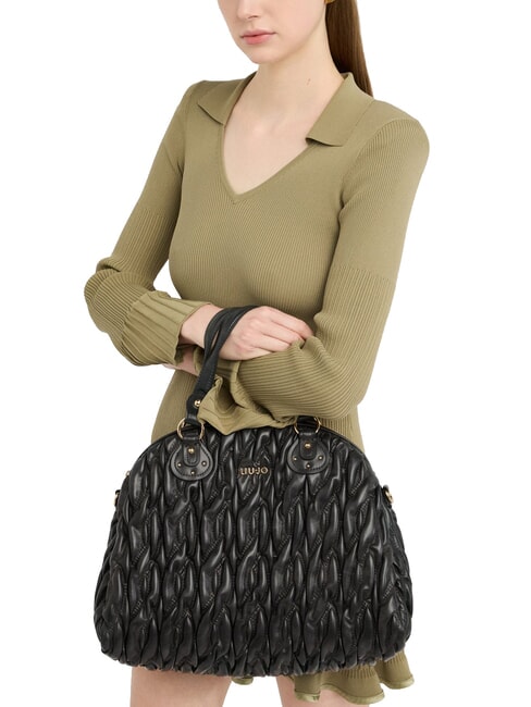 AJDE Sac &agrave; main avec bandouli&egrave;re NOIR - Sacs pour Femme