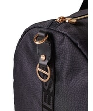 BORBONESE ECO LINE  Sac moyen avec bandouli&egrave;re noir fonc&eacute; - Sacs de voyage - 3