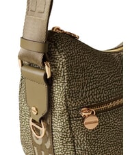 BORBONESE BORBONAIS Sac Hobo LUNA, petit olive - Sacs pour Femme - 3