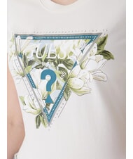 GUESS CAMELIA TRIANGLE T-shirt &agrave; manches courtes avec imprim&eacute; et applications cremwhi - T-shirt - 3
