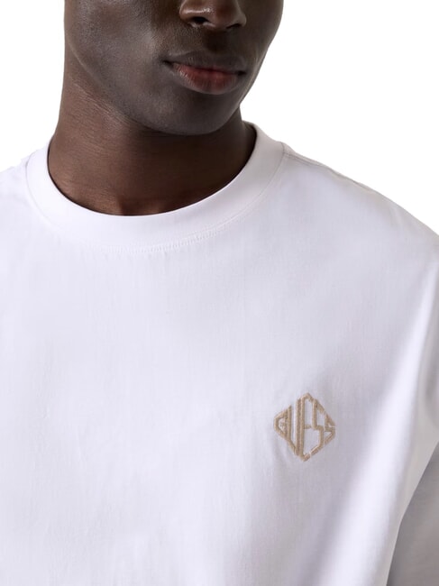 DIAMANTE LOGO T-shirt oversize &agrave; manches courtes blanc pur - T-shirt