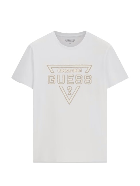 PAINTED TRIANGLE T-shirt &agrave; manches courtes coupe classique blanc pur - T-shirt