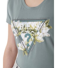 GUESS CAMELIA TRIANGLE T-shirt &agrave; manches courtes avec imprim&eacute; et applications gris m&eacute;tal lourd - T-shirt - 3