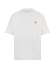 GUESS DIAMANTE LOGO T-shirt oversize &agrave; manches courtes blanc pur - T-shirt - 4