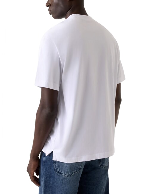 DIAMANTE LOGO T-shirt oversize &agrave; manches courtes blanc pur - T-shirt