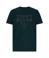 GUESS PAINTED TRIANGLE T-shirt &agrave; manches courtes coupe classique jade fonc&eacute; - T-shirt - 4