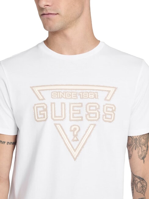 PAINTED TRIANGLE T-shirt &agrave; manches courtes coupe classique blanc pur - T-shirt