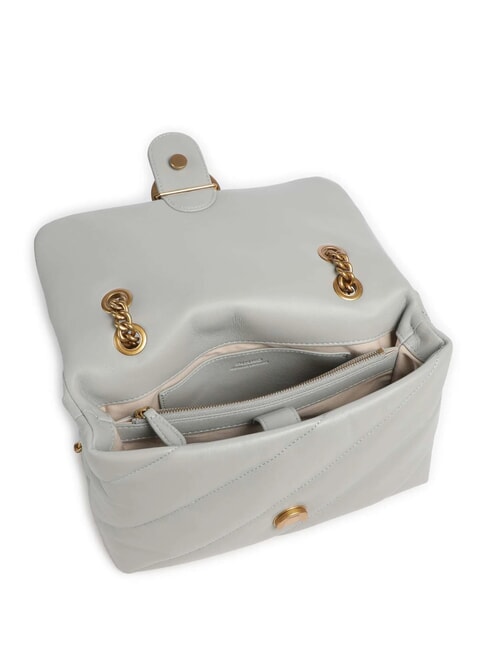 CLASSIC LOVE PUFF Sac en cuir nappa gris perle-or antique - Sacs pour Femme