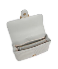 PINKO CLASSIC LADY LOVE BAG sac &agrave; chevrons gris perle-or antique - Sacs pour Femme - 4