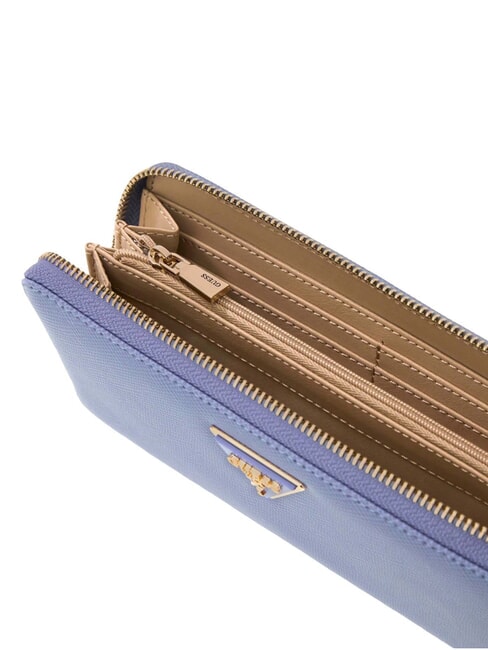 LAUREL 2 Grand portefeuille zipp&eacute; gris bleu - Portefeuilles Femme