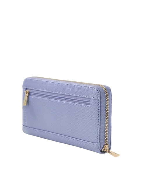 LAUREL 2 Grand portefeuille zipp&eacute; gris bleu - Portefeuilles Femme