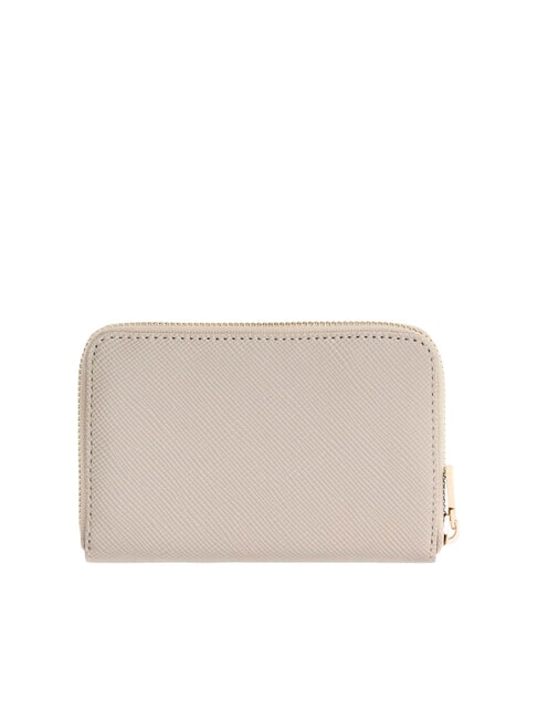 LAUREL 2 Portefeuille moyen &agrave; imprim&eacute; saffiano taupe - Portefeuilles Femme