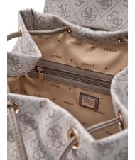 GUESS MANHATTAN 2 Sac &agrave; dos avec 2 poches logo taupe fonc&eacute; - Sacs pour Femme - 3