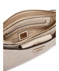 GUESS CRESIDIA 2 Sac bandouli&egrave;re pivoine avec logo en relief logo blanc cass&eacute; - Sacs pour Femme - 5