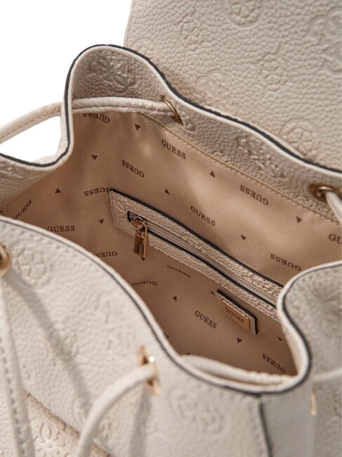 CRESIDIA II Sac &agrave; dos avec poche logo blanc cass&eacute; - Sacs pour Femme