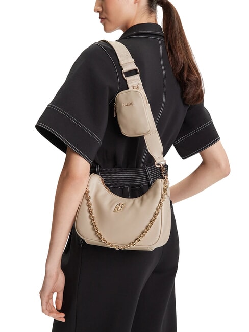 ACHALA Petit sac avec cha&icirc;ne et pochette NEUTRE - Sacs pour Femme