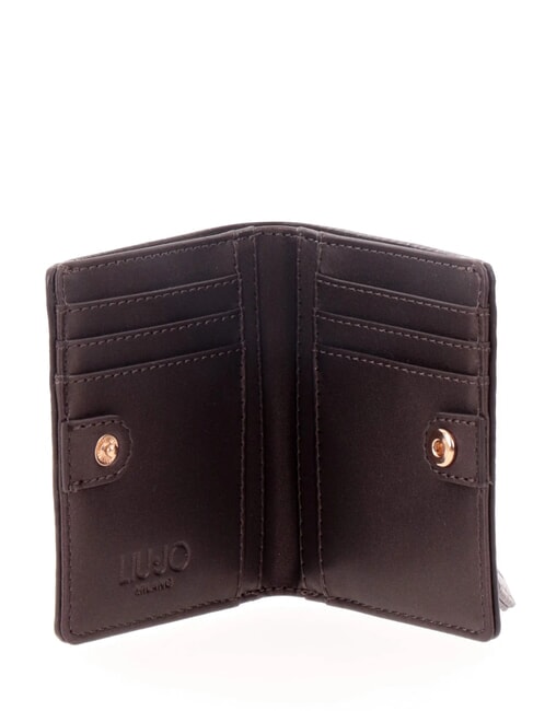 CALIWEN Petit portefeuille &agrave; deux volets m&eacute;tal sombre et clair - Portefeuilles Femme