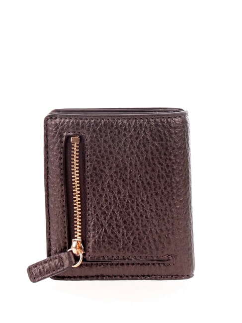 CALIWEN Petit portefeuille &agrave; deux volets m&eacute;tal sombre et clair - Portefeuilles Femme