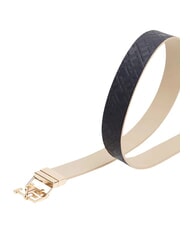 TOMMY HILFIGER TH LOGO Ceinture en cuir r&eacute;versible m&eacute;lange kaki d&eacute;sert - Ceintures - 4