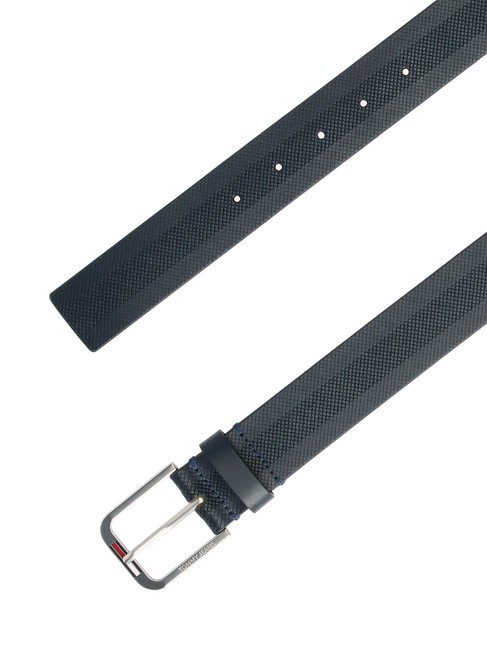 TOMMY JEANS AUSTIN Ceinture en cuir marine nuit noire - Ceintures