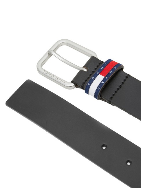 TOMMY JEANS RYAN Ceinture en cuir noir - Ceintures