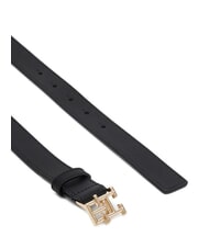 TOMMY HILFIGER TH LOGO Ceinture en cuir pour femme noir - Ceintures - 2