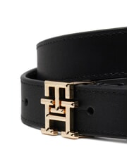 TOMMY HILFIGER TH LOGO Ceinture en cuir pour femme noir - Ceintures - 3