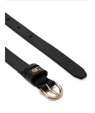 TOMMY HILFIGER TH LOGO Ceinture fine en cuir pour femme noir - Ceintures - 2