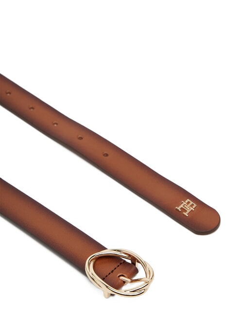 TH CHIC BURNISHED Ceinture en cuir pour femme cognac / mono de canne &agrave; sucre - Ceintures