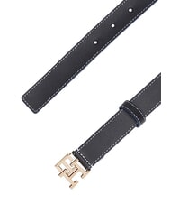 TOMMY HILFIGER TH LOGO Ceinture en cuir pour femme bleu espace - Ceintures - 2