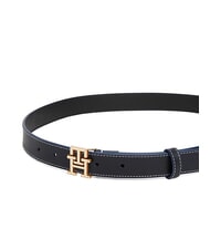 TOMMY HILFIGER TH LOGO Ceinture en cuir pour femme bleu espace - Ceintures - 3