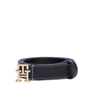 TOMMY HILFIGER TH LOGO Ceinture en cuir pour femme bleu espace - Ceintures - 4