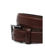 TOMMY HILFIGER HUDSON ceinture en cuir grain de caf&eacute; - Ceintures - 3