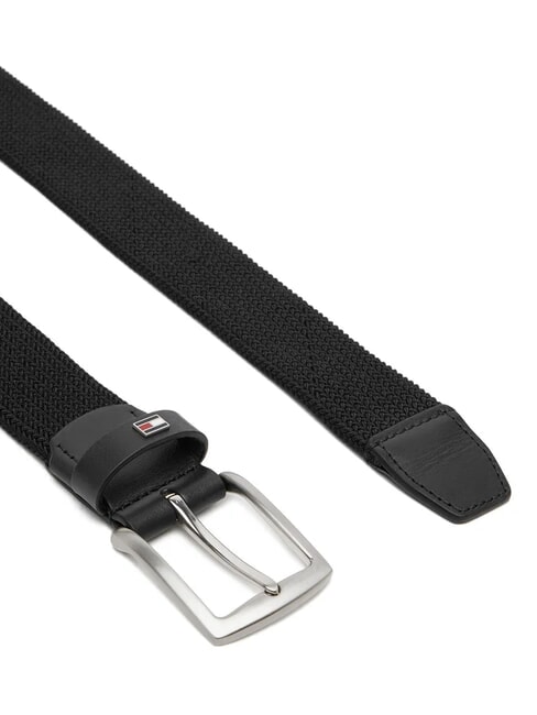 DENTON ELASTIC Ceinture en tissu tiss&eacute; pour homme noir - Ceintures